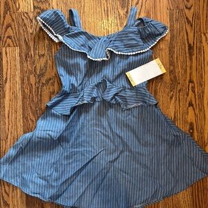BCBG Blue Striped Kids Dress